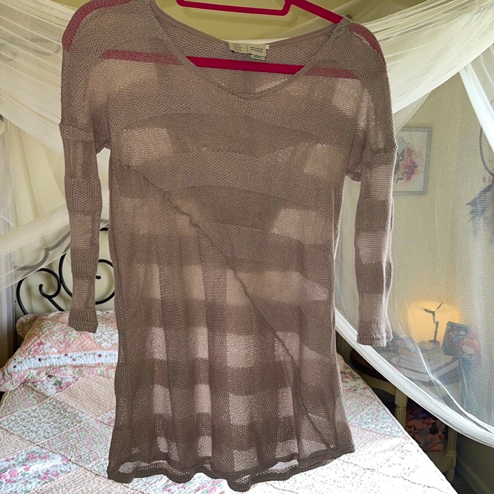 Anthropologie knitted top with hood